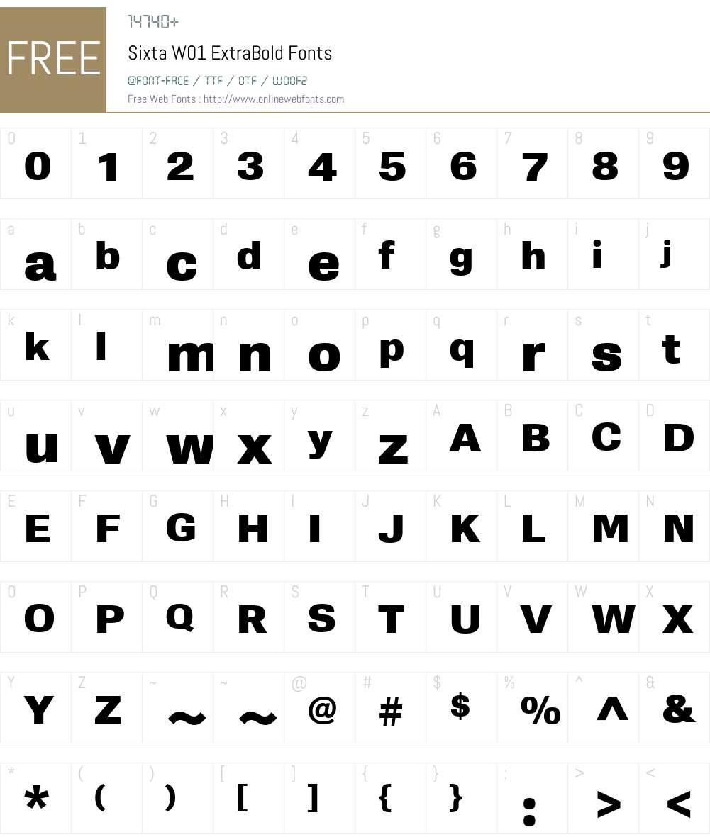 SixtaW01-ExtraBold Font Screenshots