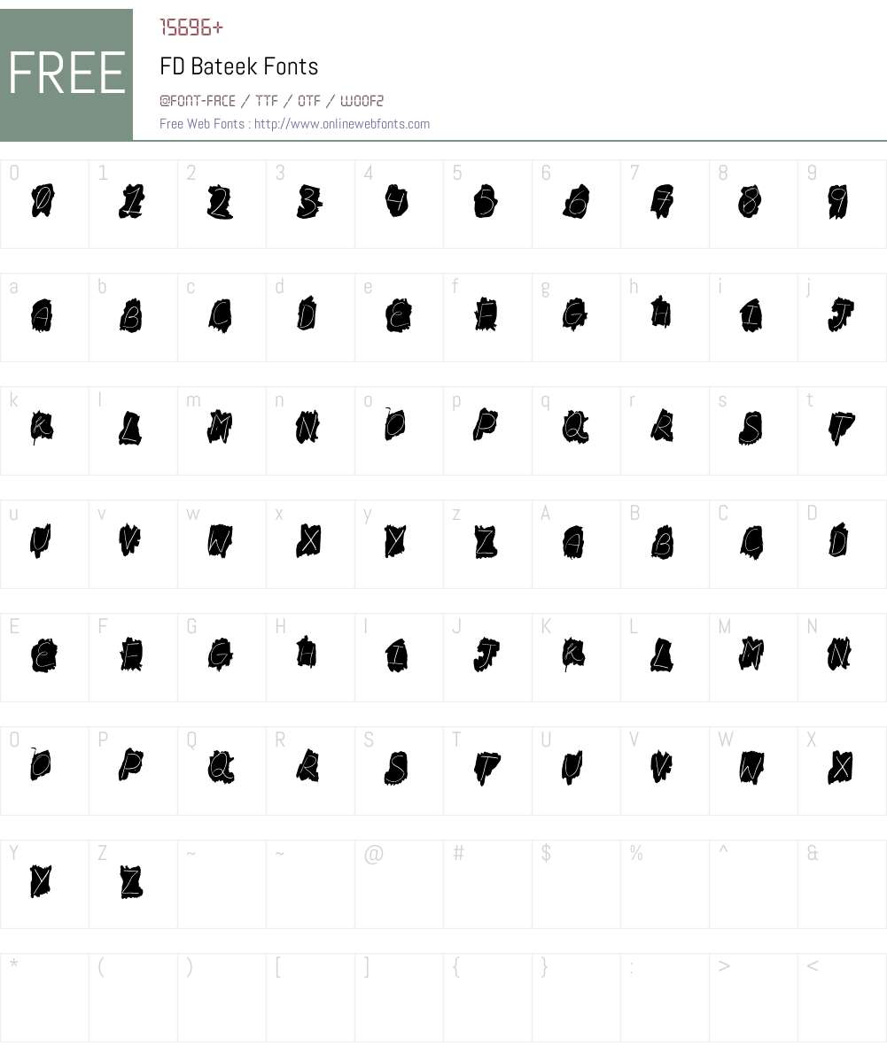 FD Bateek Font Screenshots