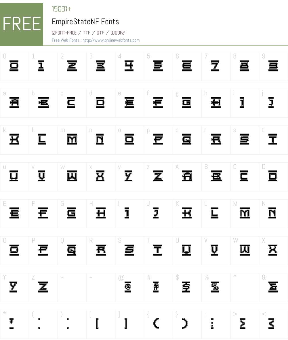 Empire State NF Font Screenshots