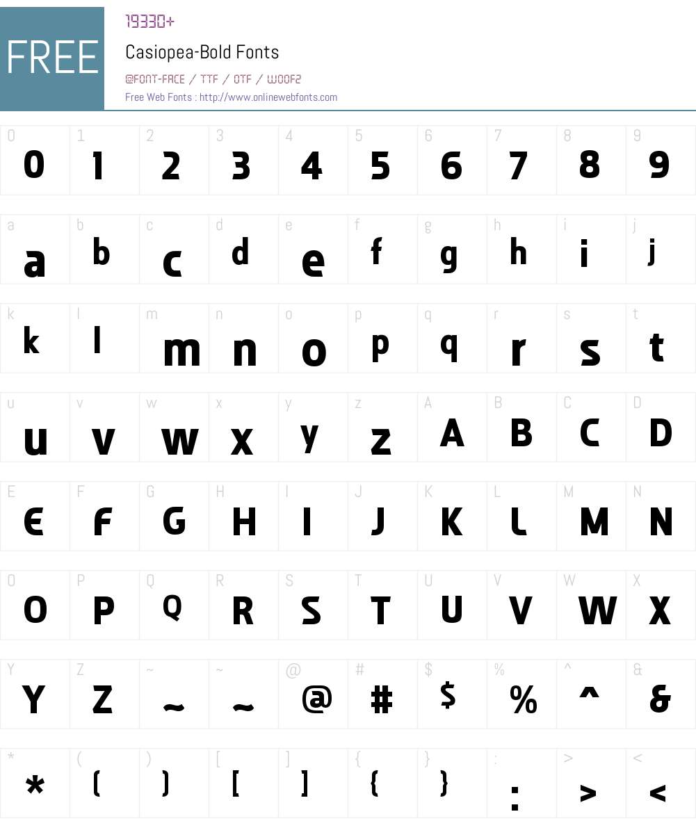Casiopea Bd Font Screenshots
