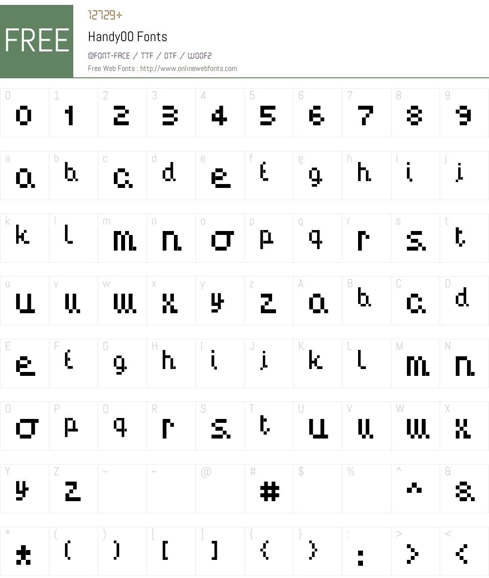Handy00 Font Screenshots