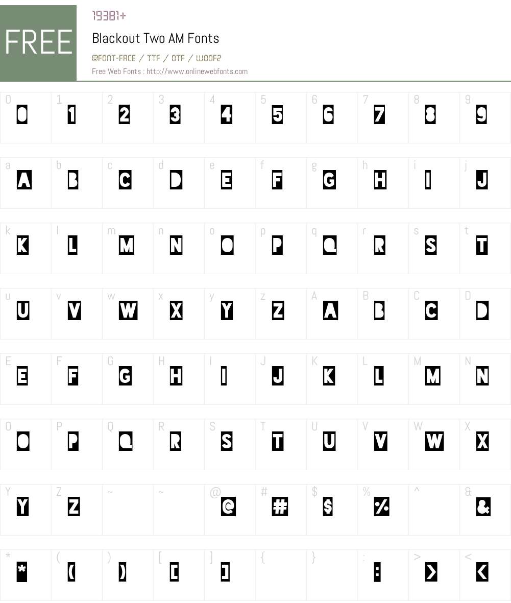 Blackout Font Screenshots