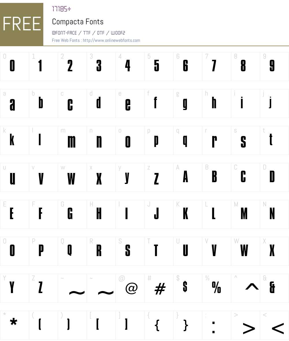 Compacta Font Screenshots