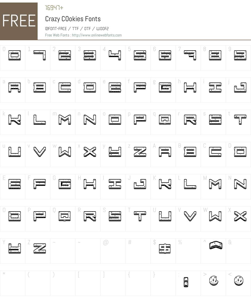 Crazy COokies Font Screenshots
