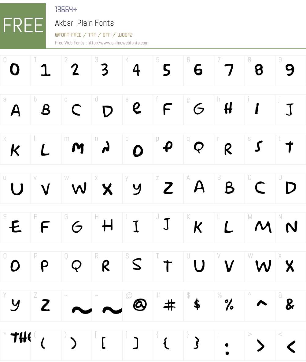 Akbar Font Screenshots