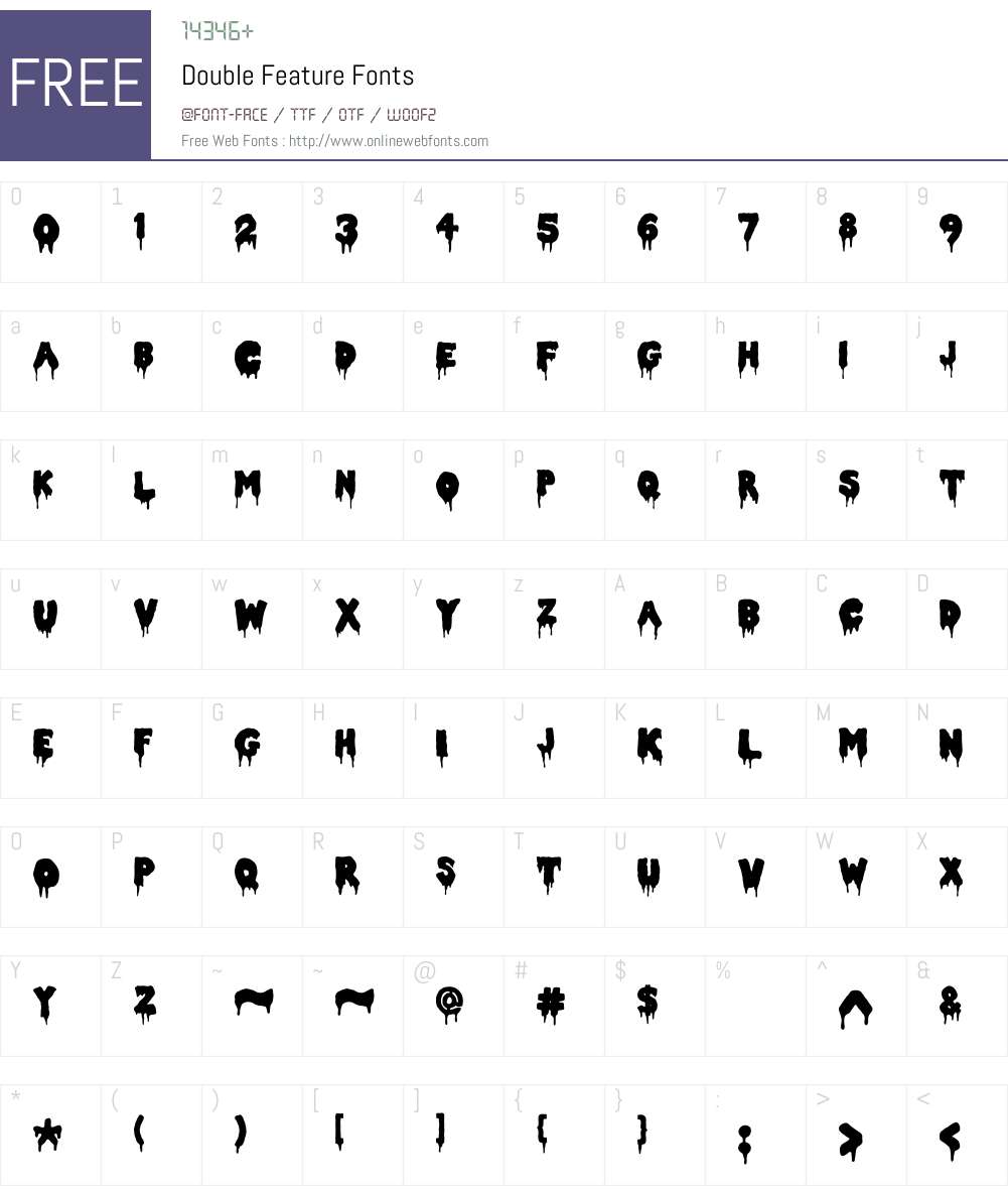 Double Feature Font Screenshots
