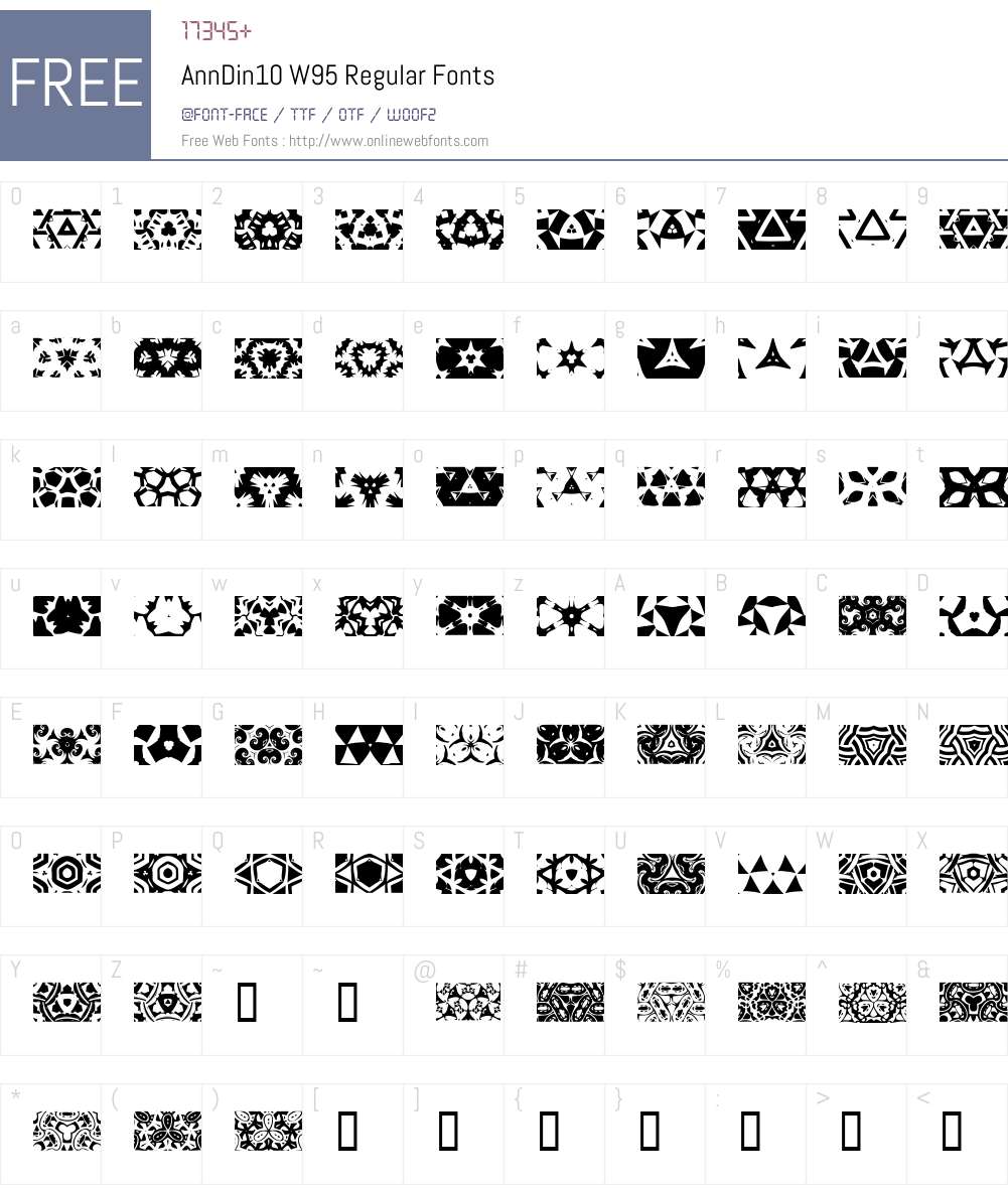AnnDin10 Font Screenshots