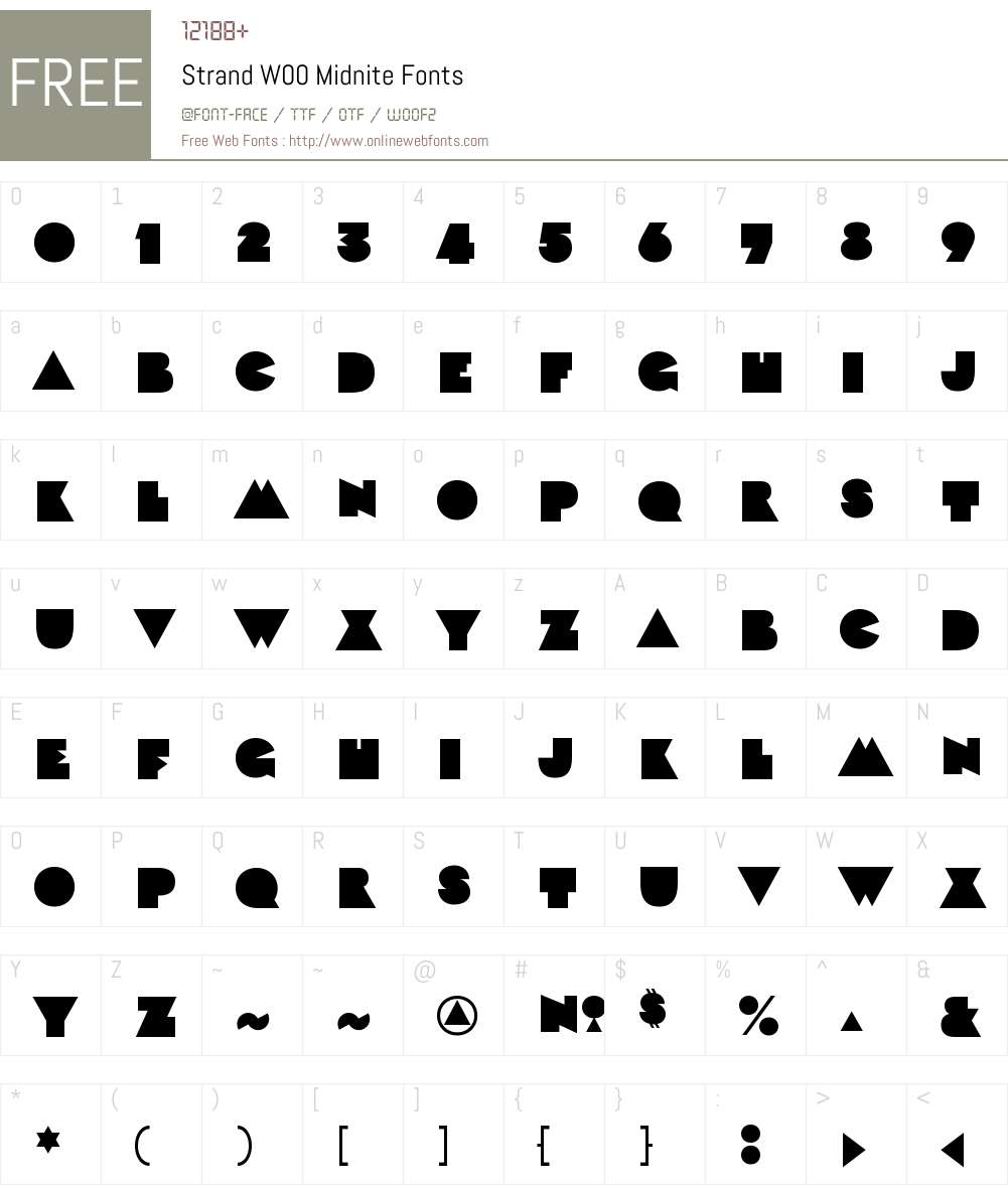 Strand Pro Font Screenshots