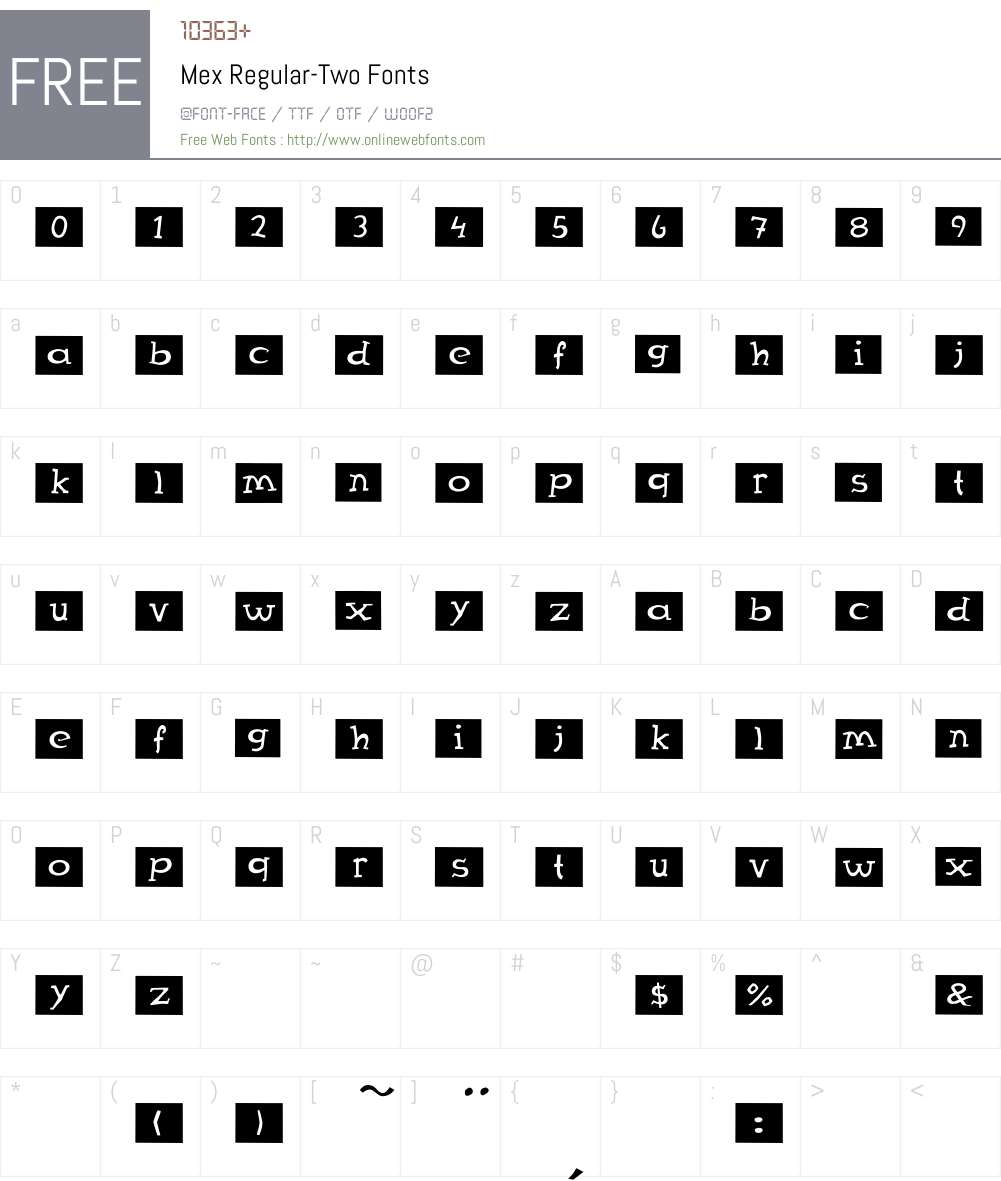 Mex Font Screenshots