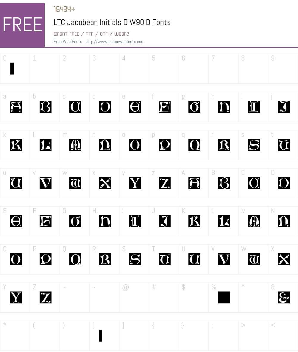 LTCJacobeanInitialsDW90-D Font Screenshots