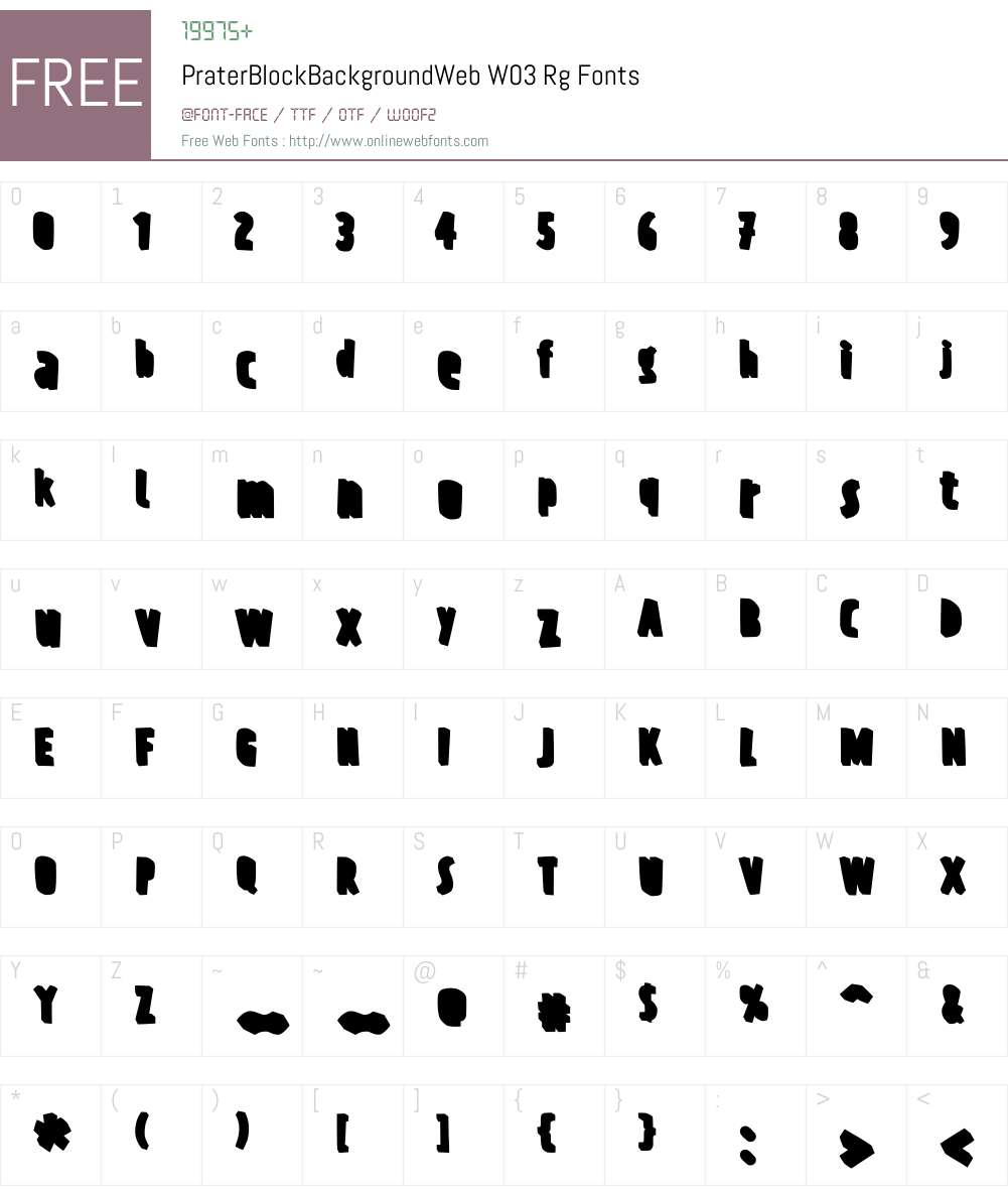 FF Prater Block Font Screenshots