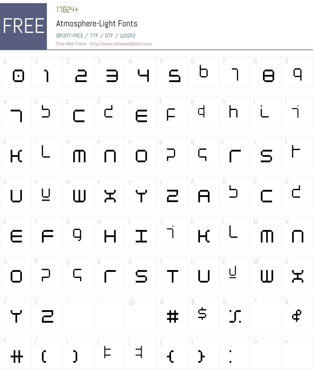 Atmosphere Font Screenshots