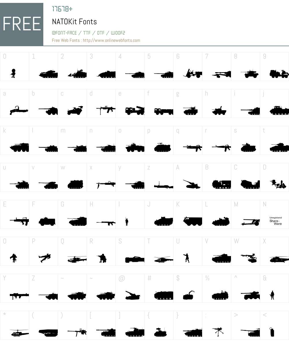 NATOKit Font Screenshots