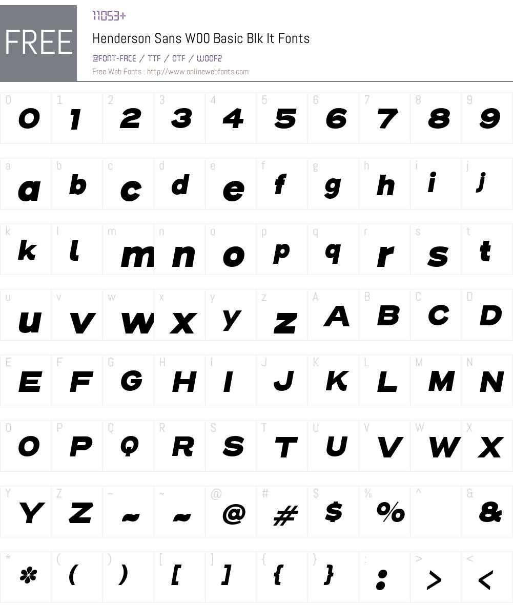 Henderson Sans Font Screenshots