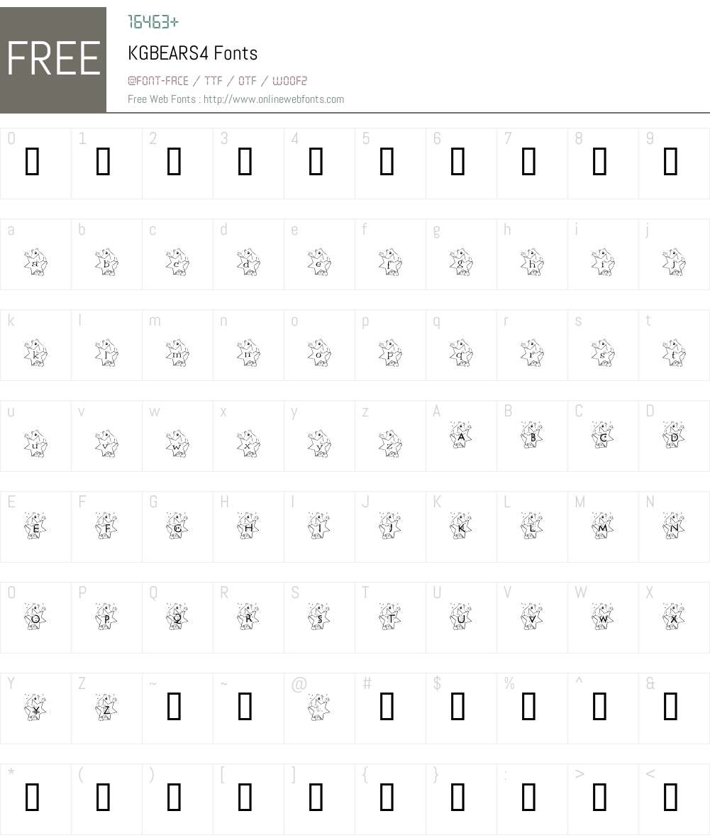KGBEARS4 Font Screenshots