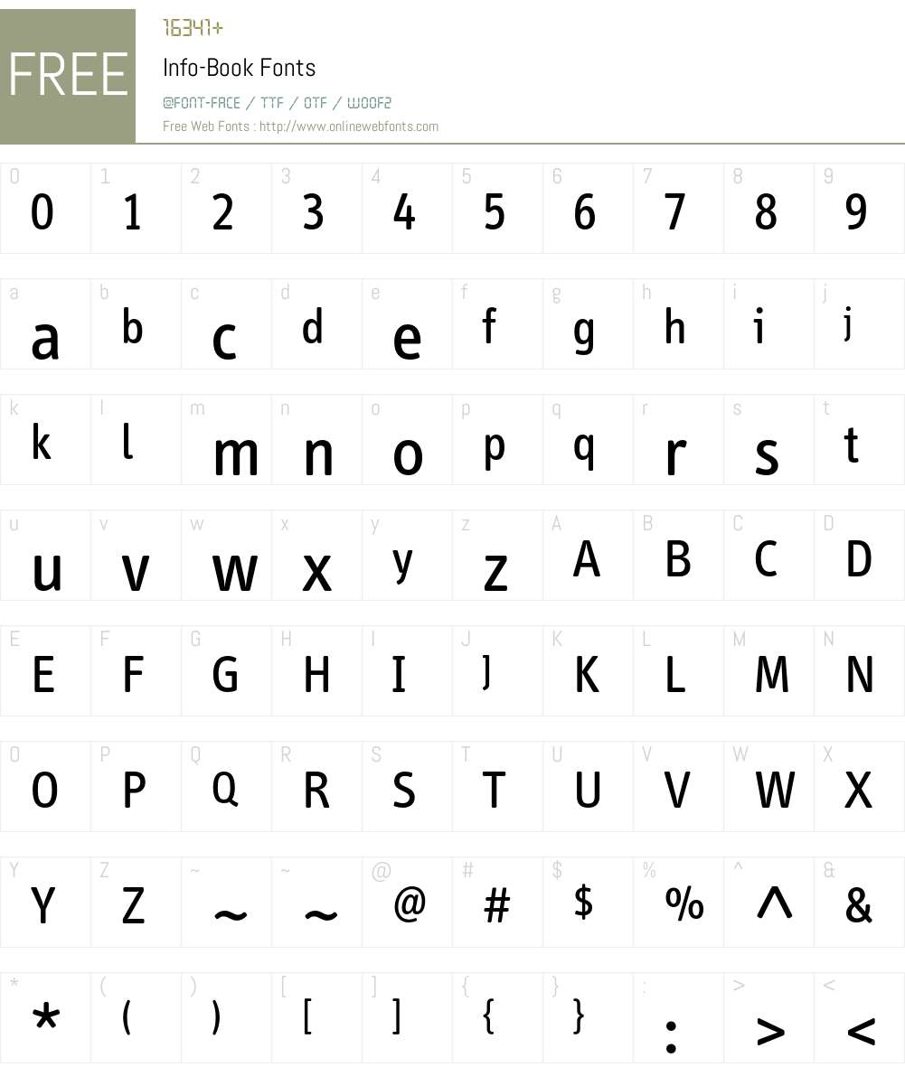 Info Font Screenshots