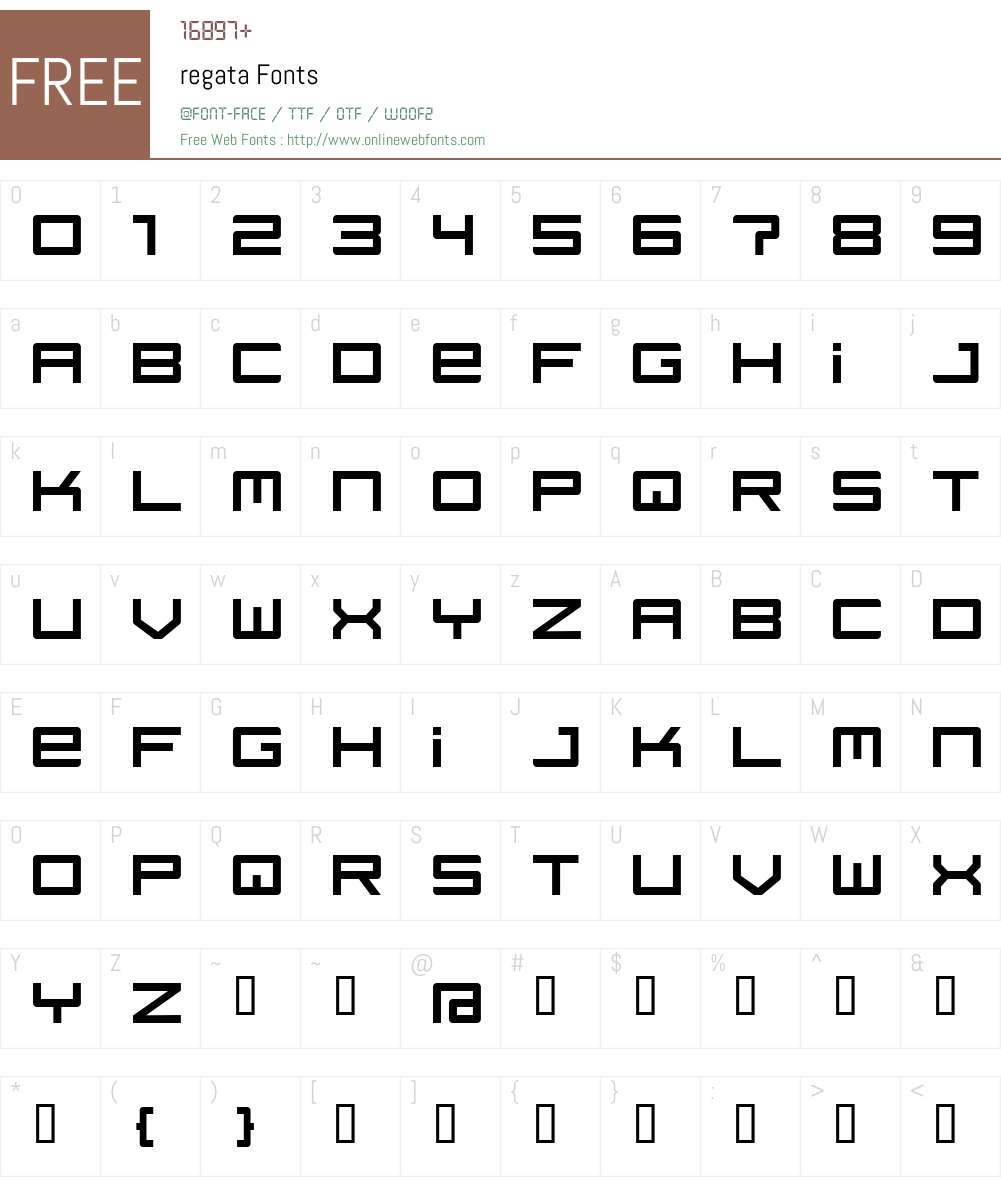 regata Font Screenshots