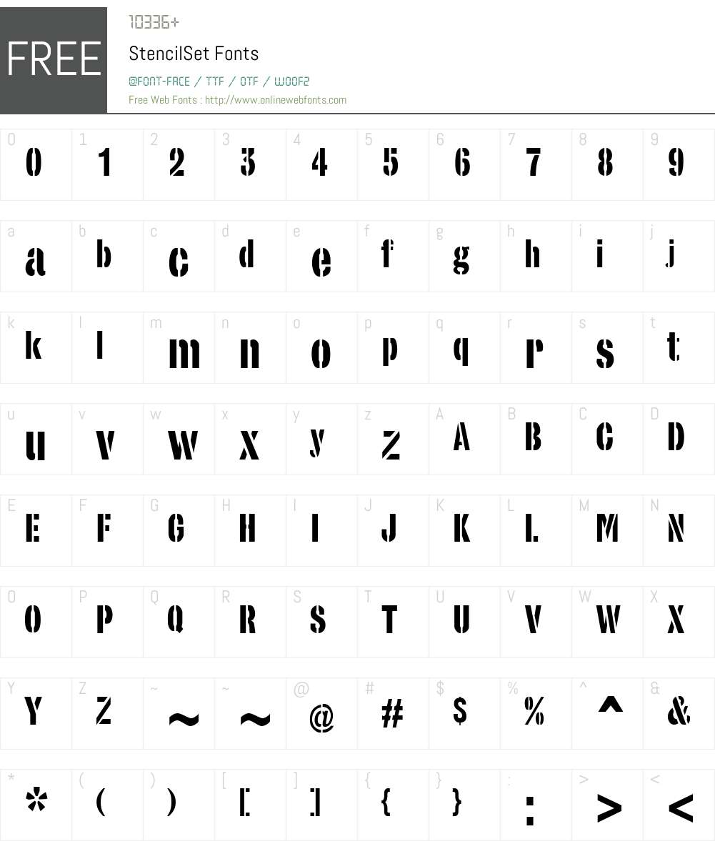 StencilSet Font Screenshots