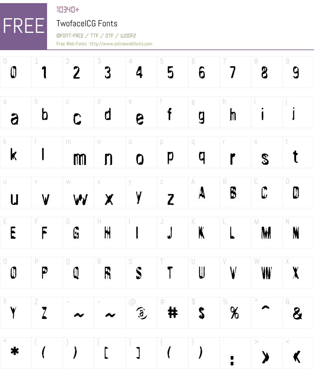TwofaceICG Font Screenshots