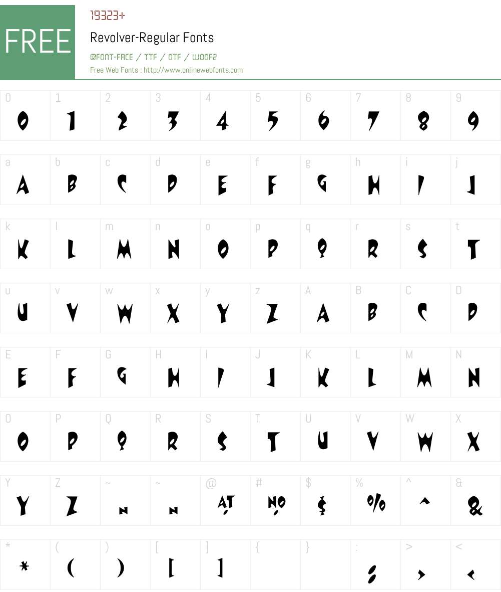 Revolver Font Screenshots