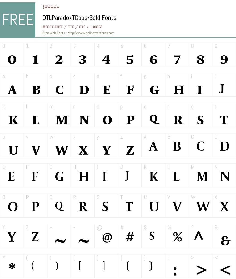 DTLParadoxTCaps Font Screenshots