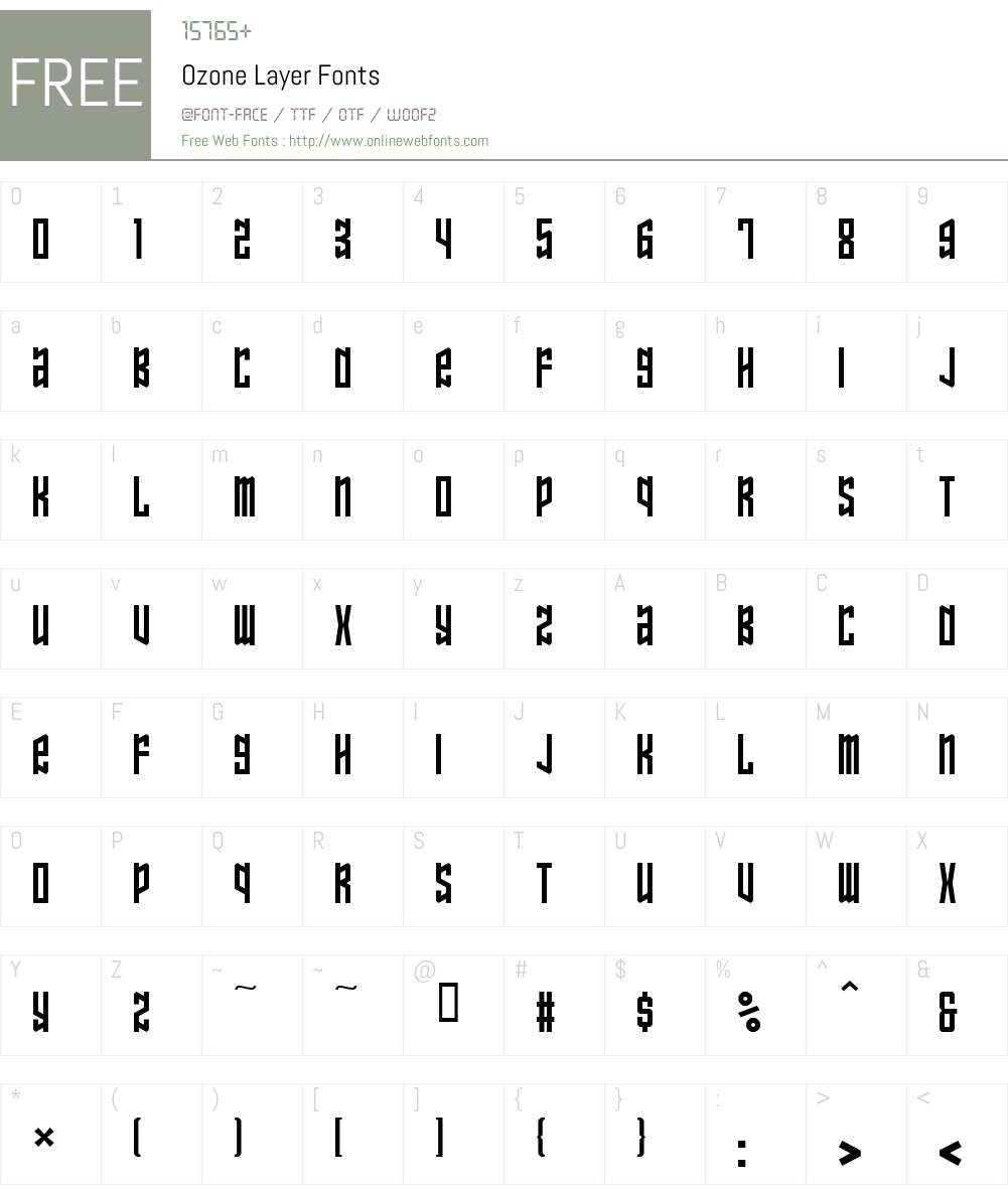 Ozone Layer Font Screenshots