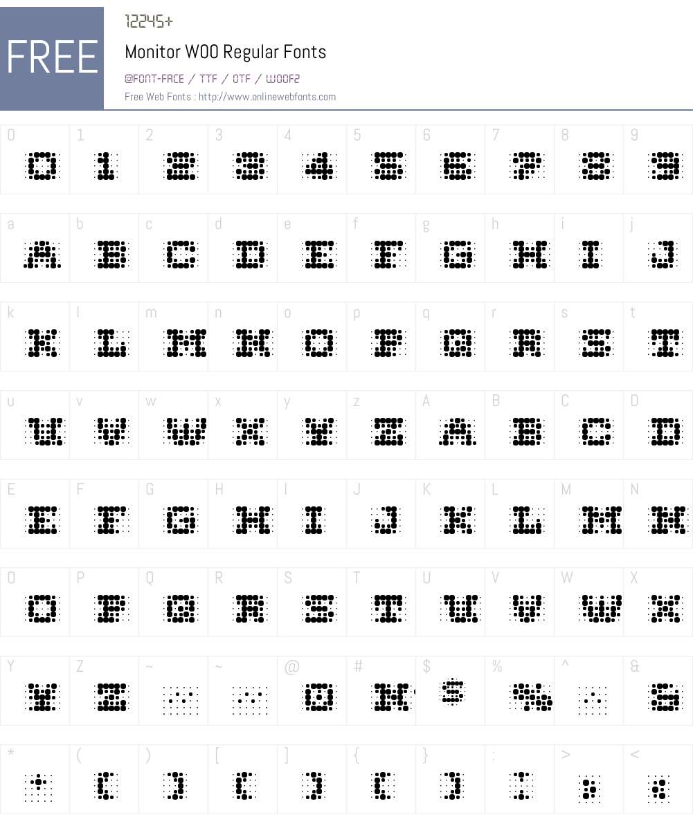 MonitorW00-Regular Font Screenshots