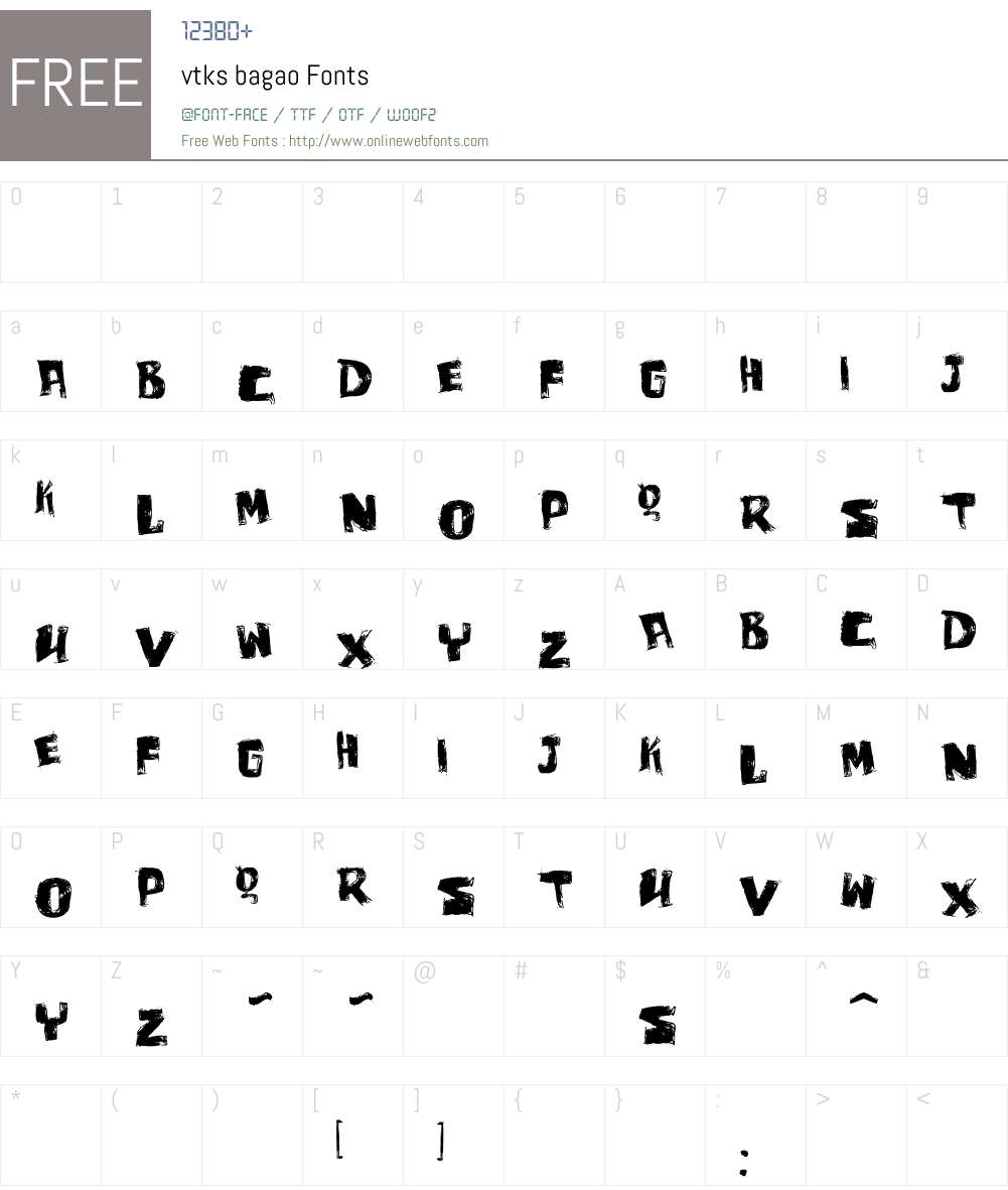 vtks bagao Font Screenshots