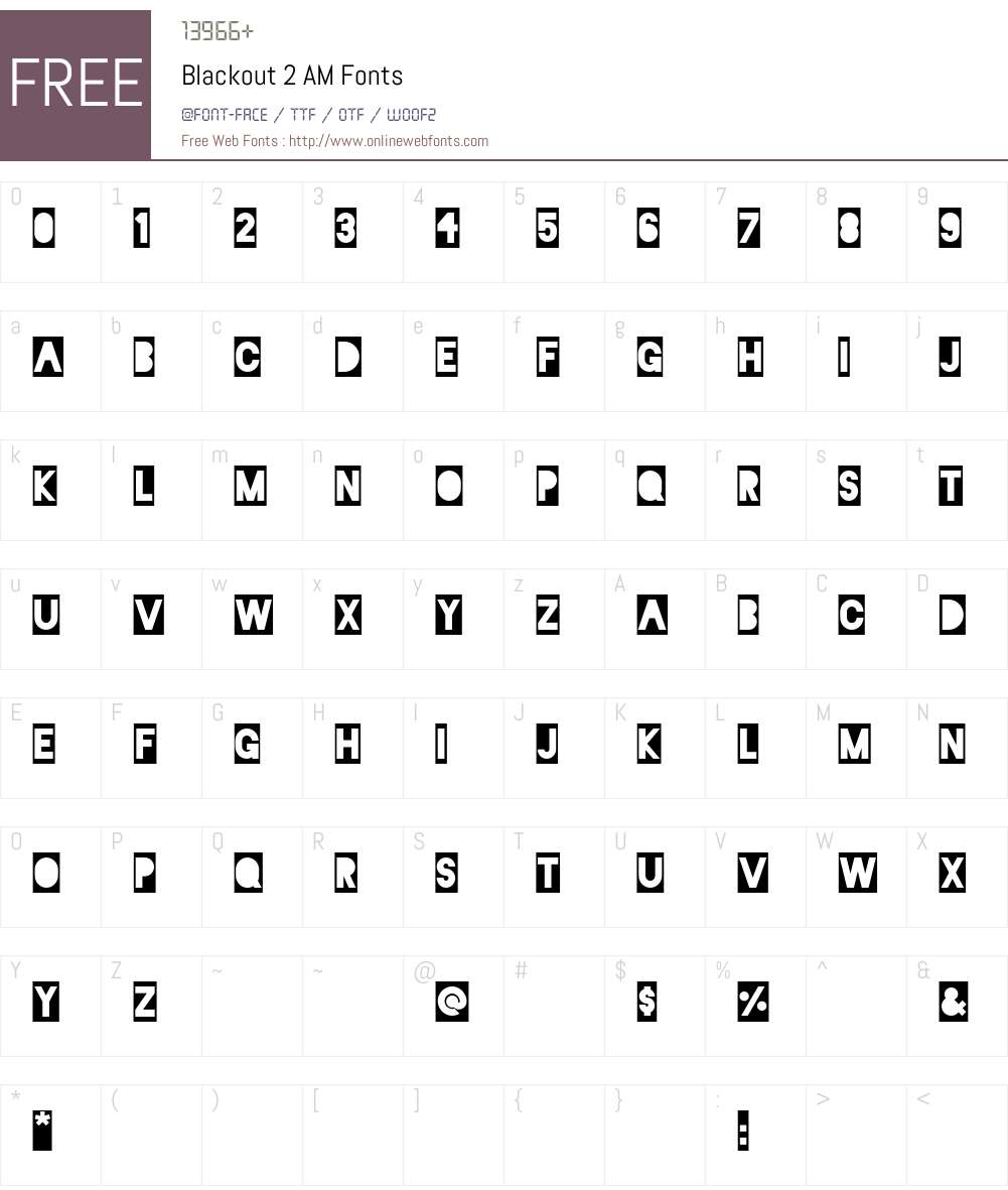 Blackout Font Screenshots