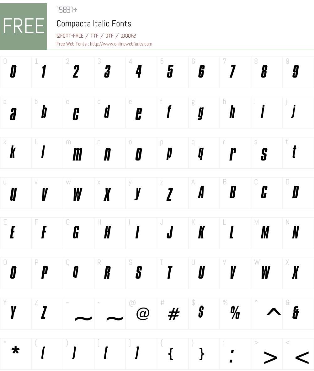 Compacta Font Screenshots