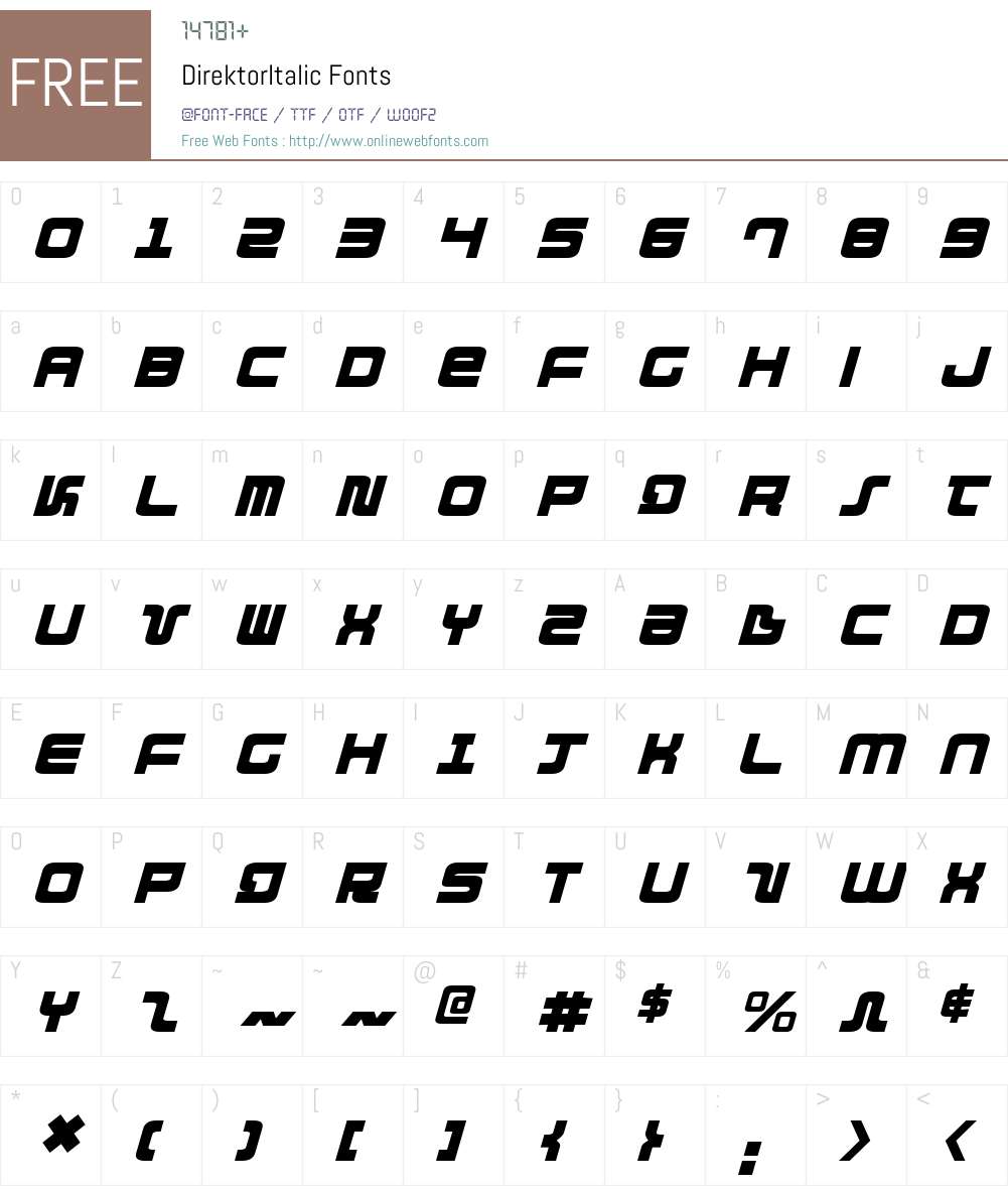Direktor Italic Font Screenshots