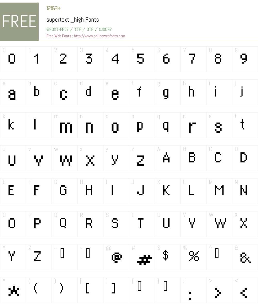 supertext Font Screenshots