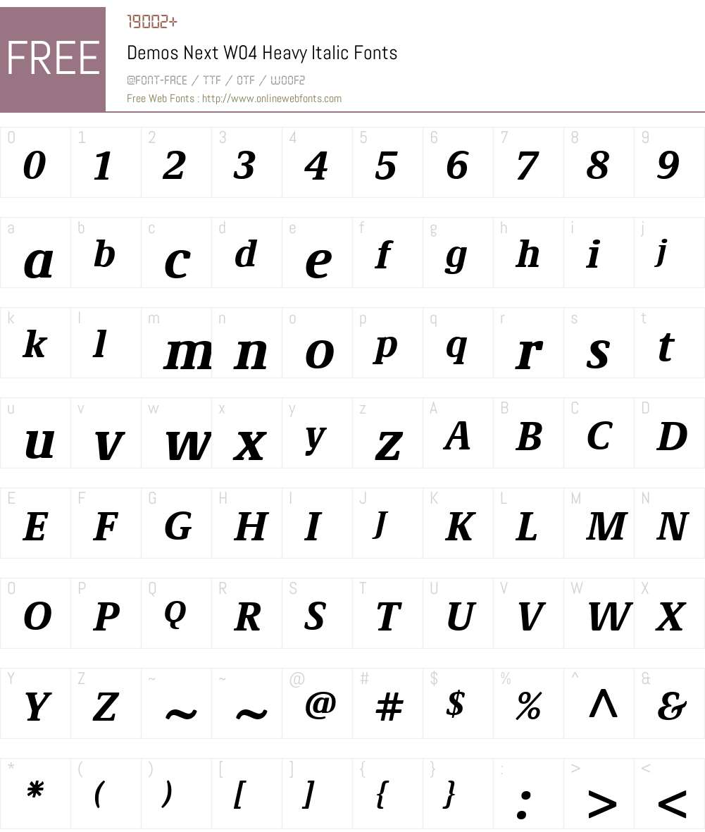 Demos Next Font Screenshots