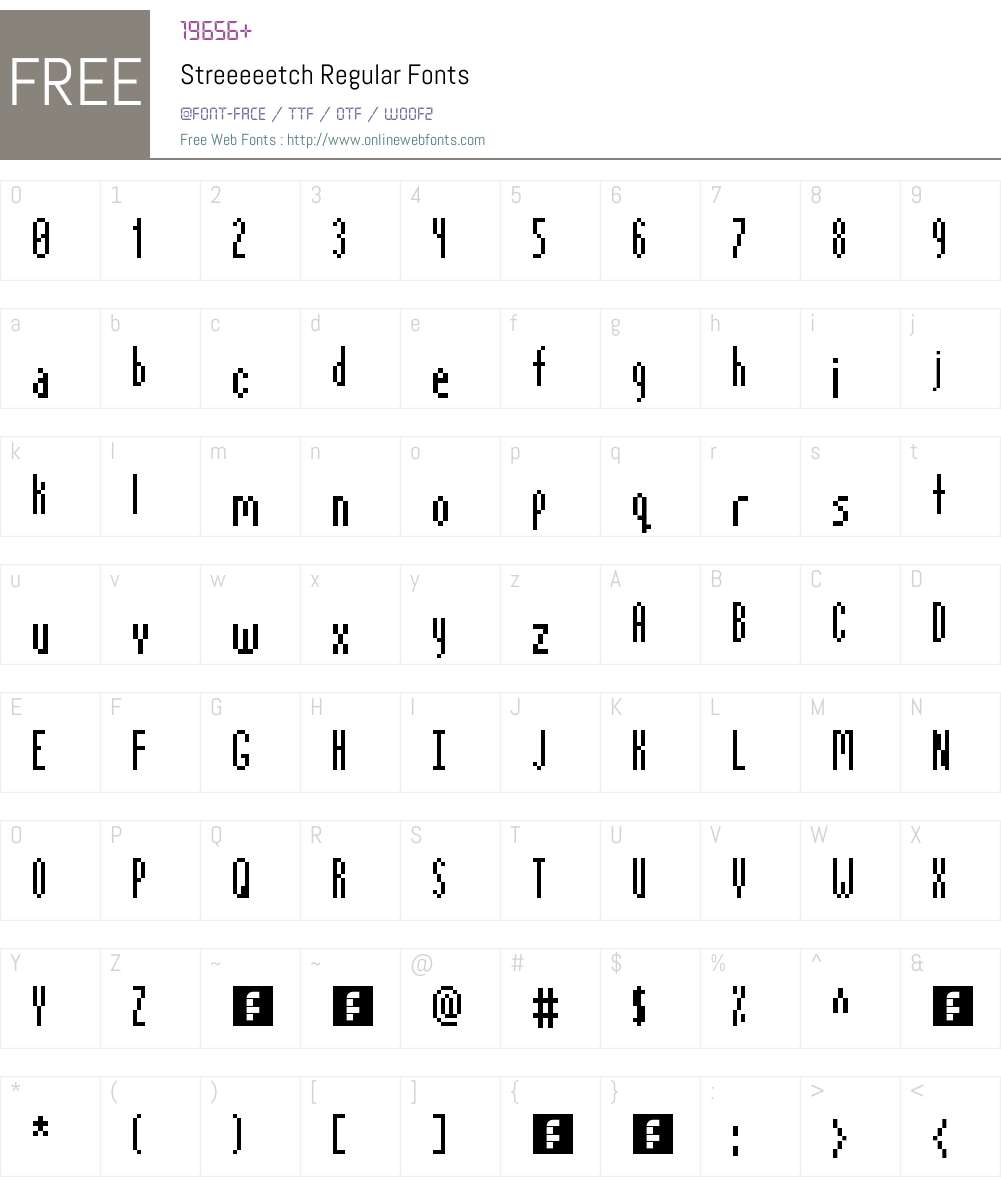 Streeeeetch Font Screenshots