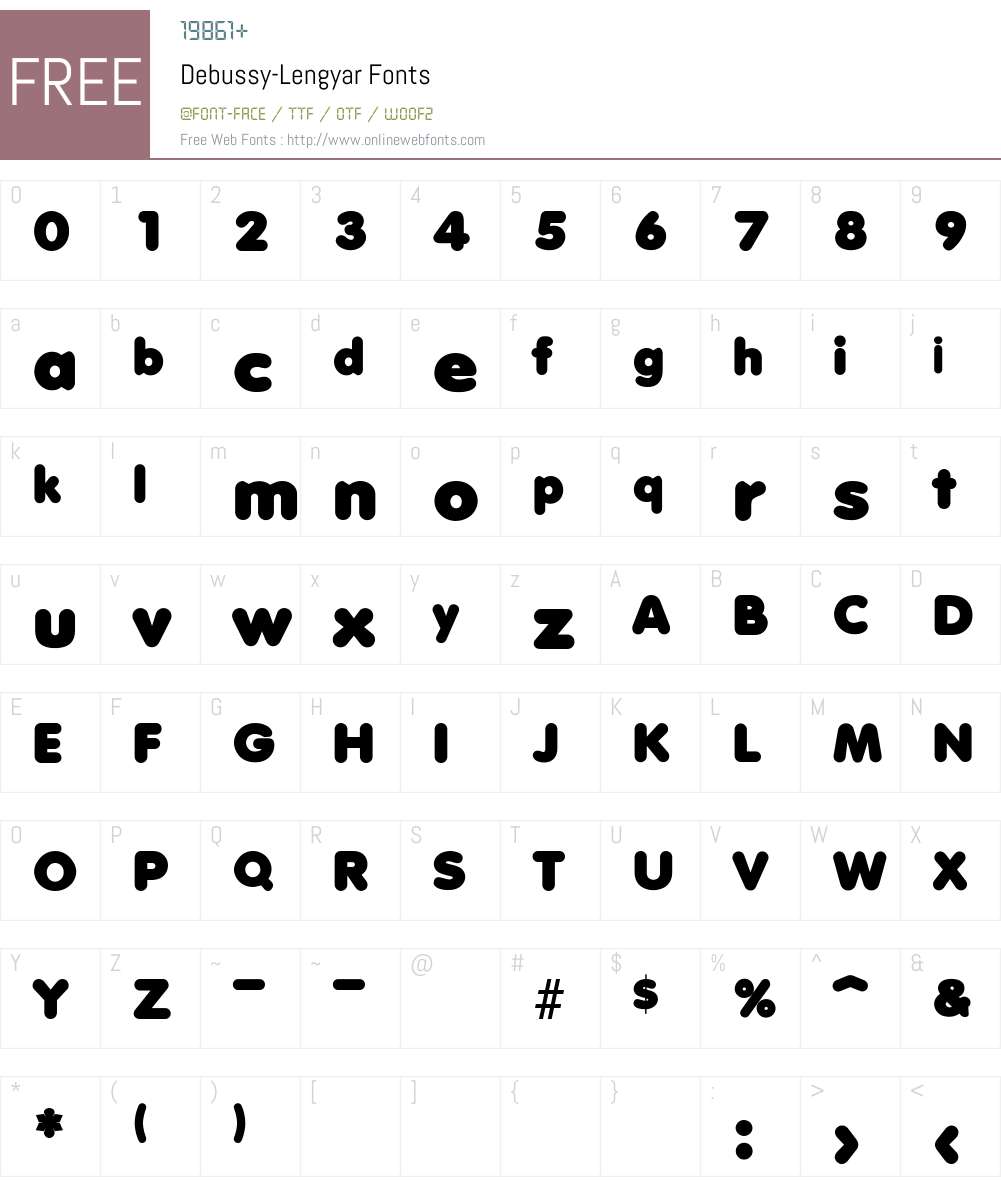 Debussy-Lengyar Font Screenshots