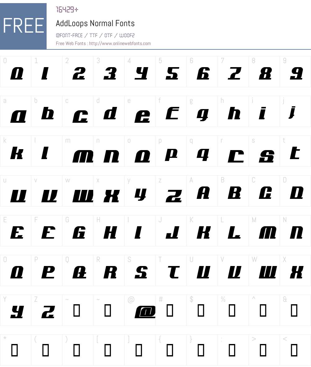 AddLoops Font Screenshots