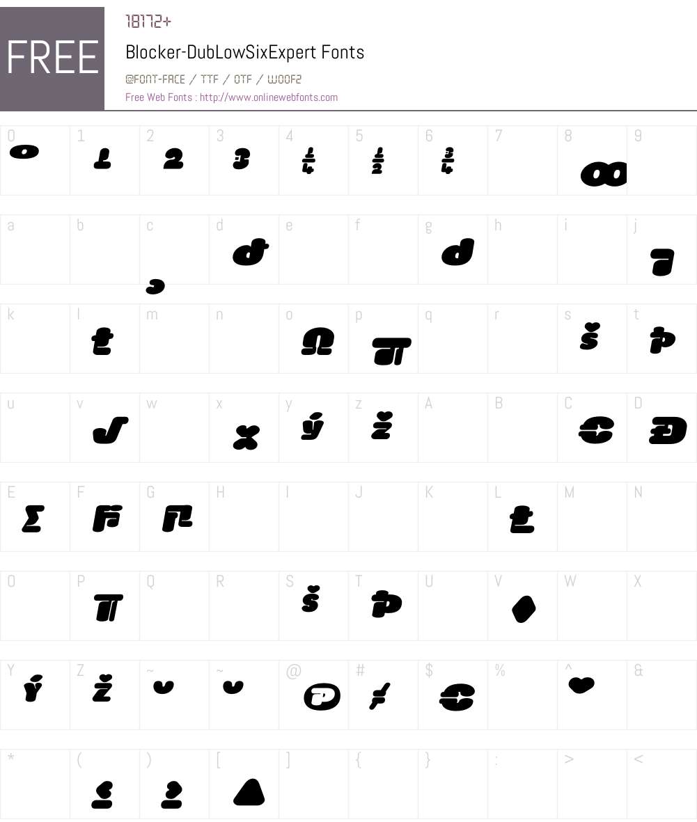 Blocker Font Screenshots