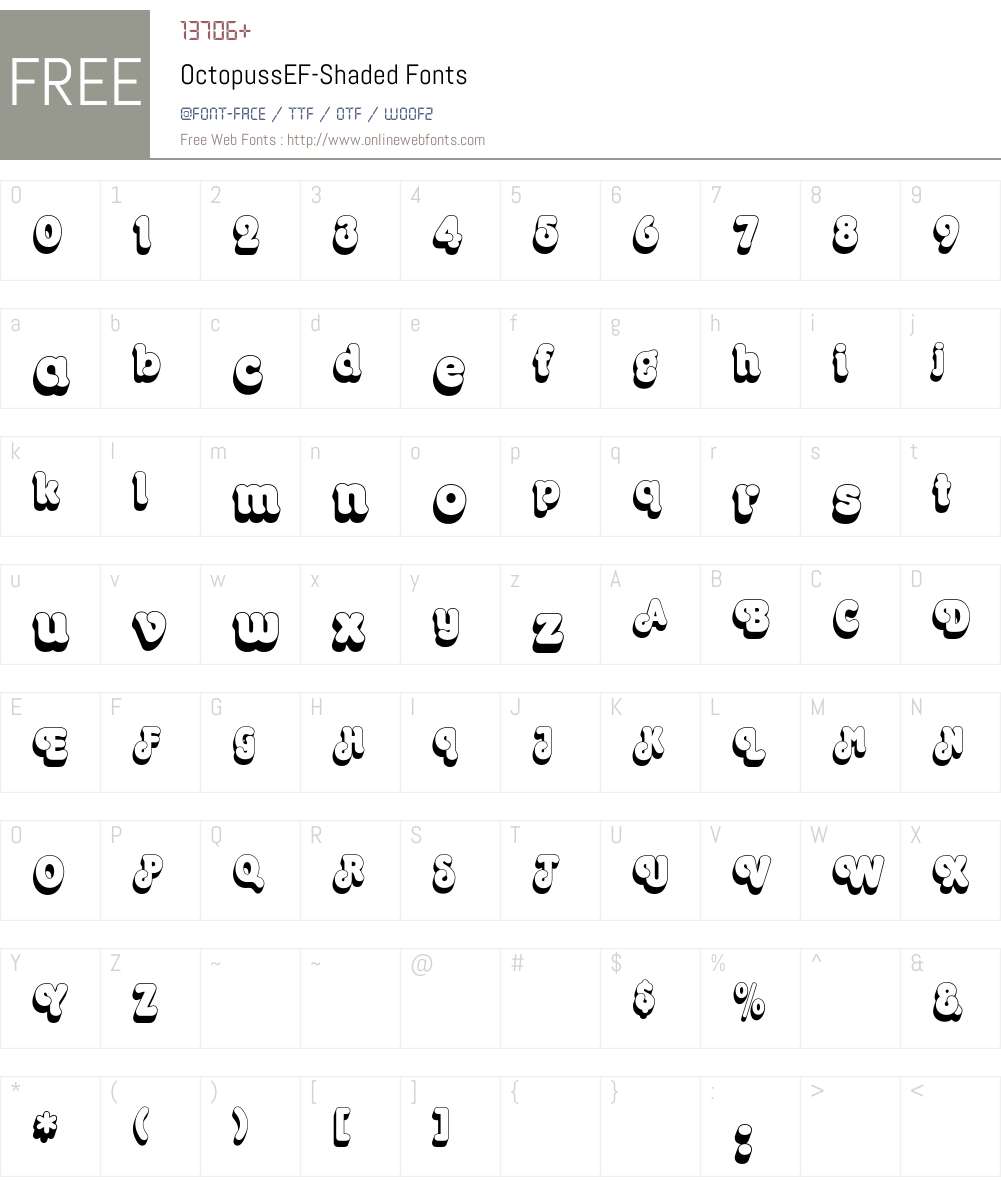 OctopussEF-Shaded Font Screenshots
