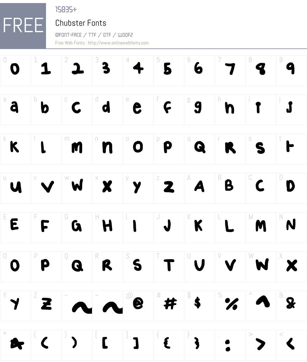 Chubster Font Screenshots