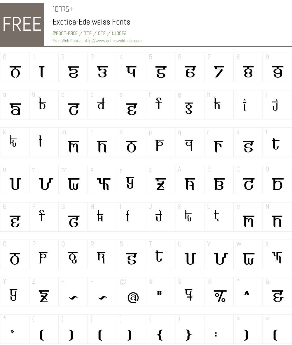 Exotica Font Screenshots