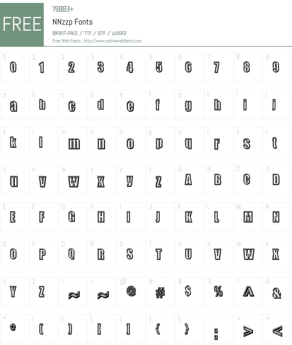 NNzzp Font Screenshots
