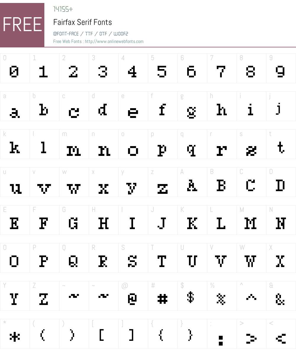 Fairfax Serif Font Screenshots