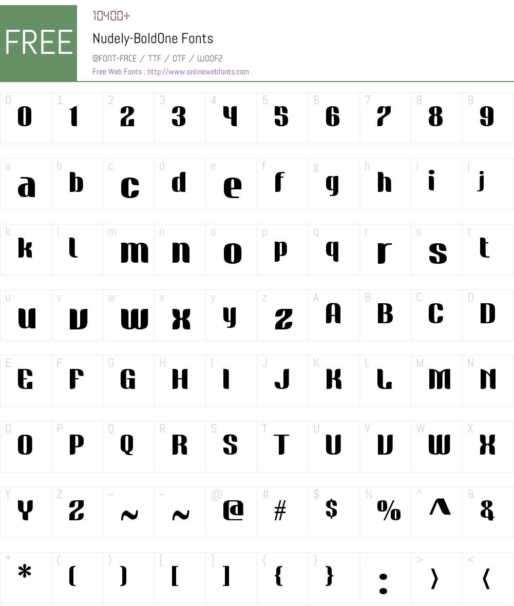 Nudely Font Screenshots
