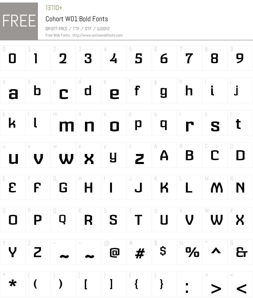 Cohort Bold Font Screenshots