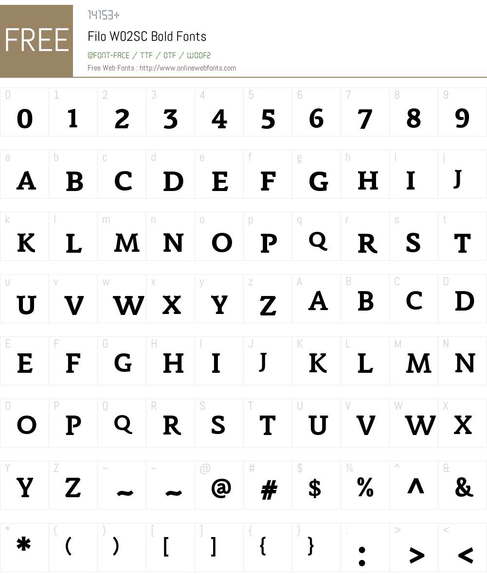 Filo Pro Font Screenshots