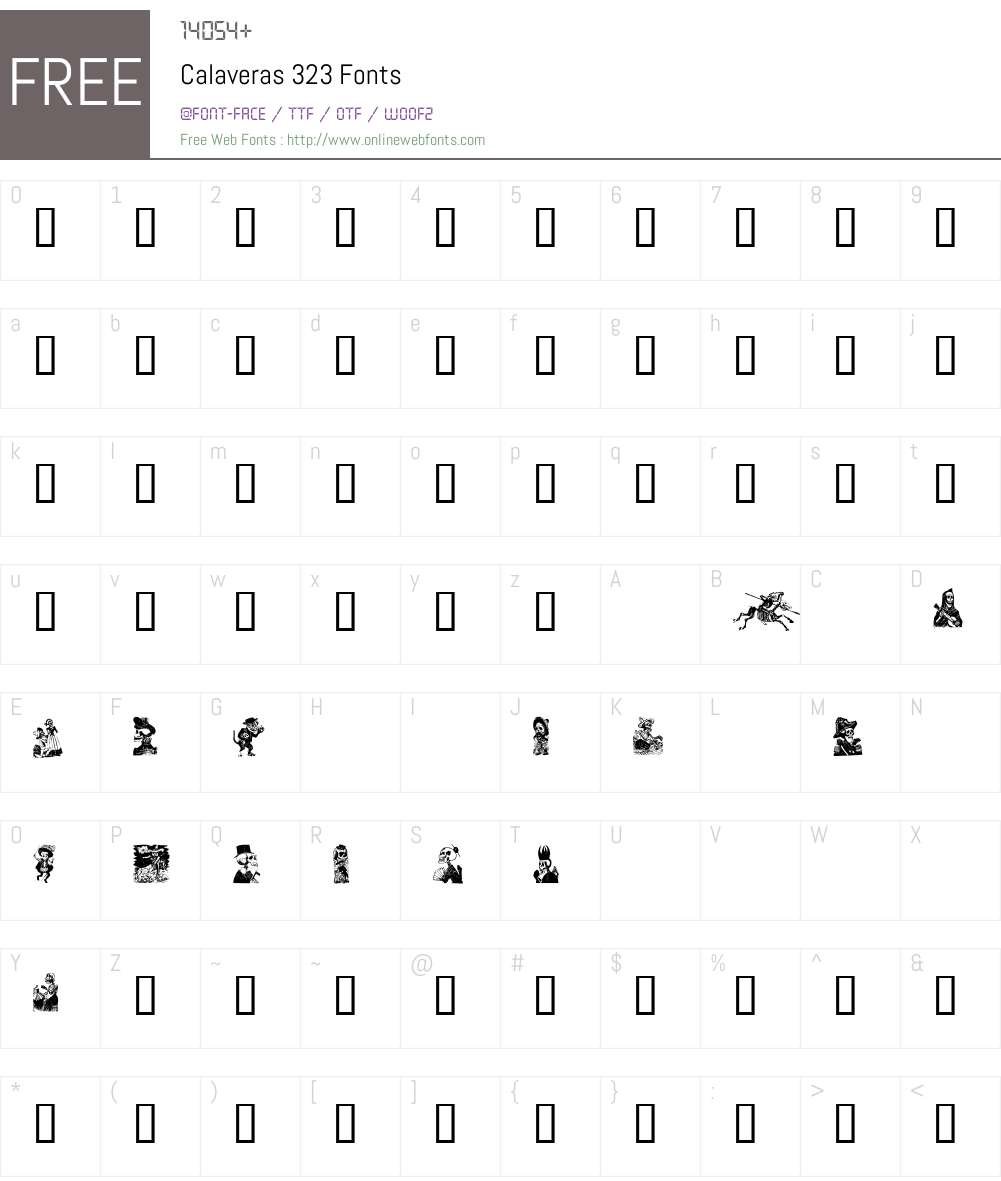 Calaveras 323 Font Screenshots