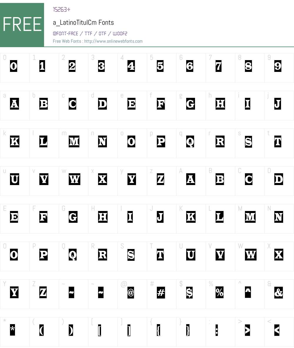 a_LatinoTitulCm Font Screenshots
