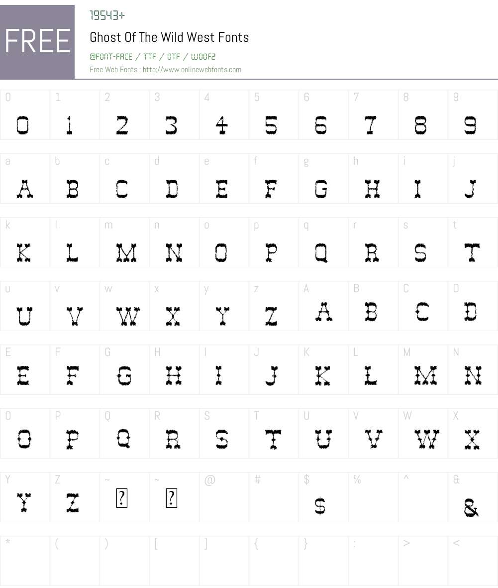 Ghost Of The Wild West Font Screenshots