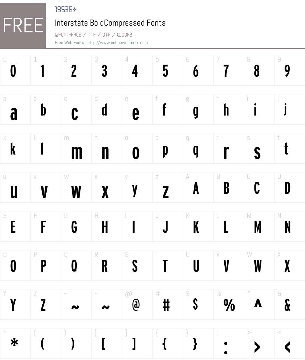 Interstate Font Screenshots