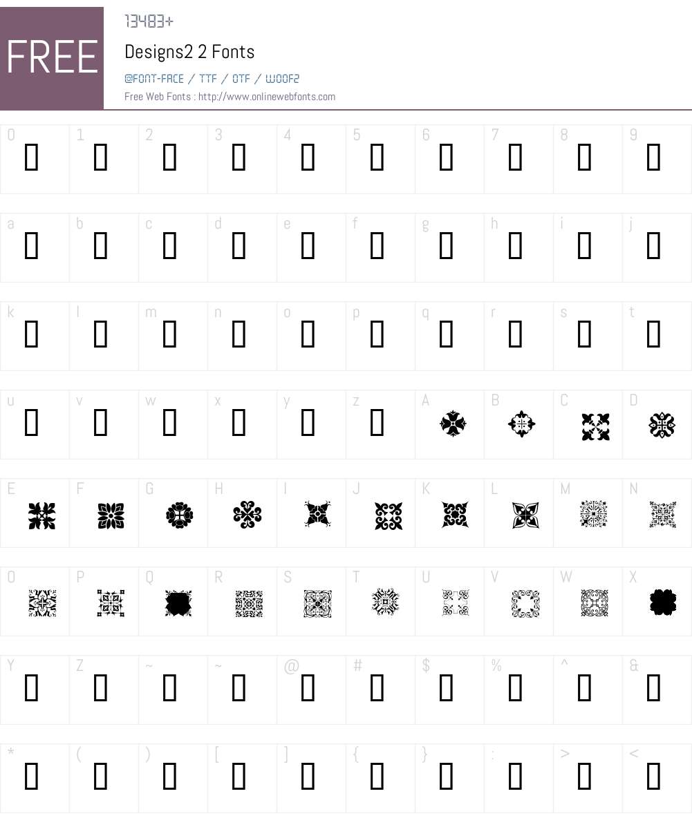 Designs2 Font Screenshots
